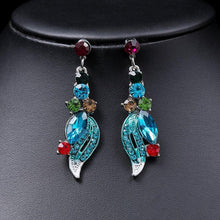 Load image into Gallery viewer, Fashion Colorful Rhinestone Bridal Jewelry Sets Women Luxury Flower Choker Necklace Earrings bj103 - www.eufashionbags.com