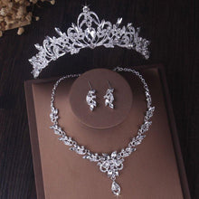 Load image into Gallery viewer, Fashion Crystal Bridal Jewelry Sets Women Tiaras Earrings Necklaces Set bj01 - www.eufashionbags.com