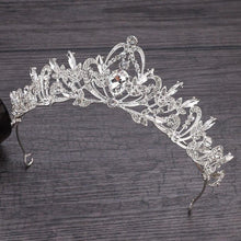 Charger l&#39;image dans la galerie, Fashion Crystal Leaf Bridal Jewelry Sets Women Tiaras Choker Necklace Earrings bn02 - www.eufashionbags.com