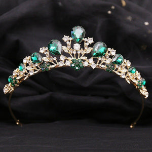 Fashion Crystal Leaf Crown Tiara Wedding Hair Accessories Women Headband bc131 - www.eufashionbags.com