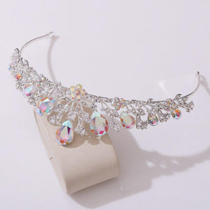 Fashion Crystal Leaf Crown Tiara Wedding Hair Accessories Women Headband bc131 - www.eufashionbags.com